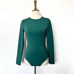 NWT Express Body Compression Long Sleeve Bodysuit With Cut Out Open Back